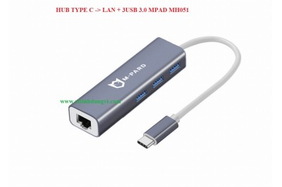 CÁP TYPE C -> LAN +3USB 3.0 Mpard - mh051 